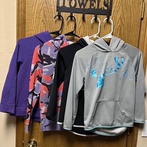 Under Armour Kids Hoodies - Purple, Gray, Black & Multicolor Camo
